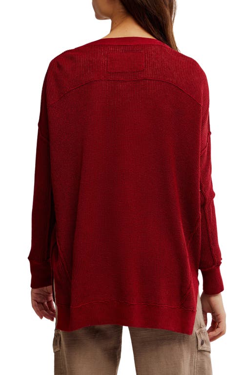 Free People We The Free Chickadee Cardigan In Burgundy