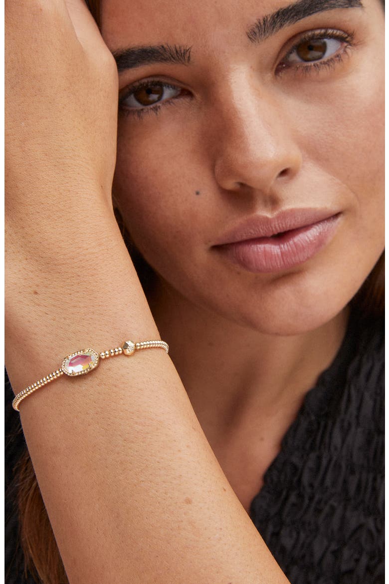 Grayson Beaded Stretch Bracelet, Alternate, color, GOLD DICHROIC GLASS