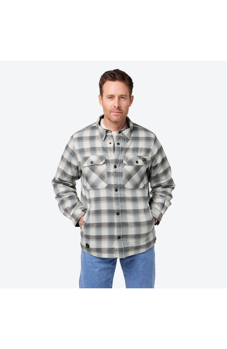 Mobile Warming 3 Season Flannel Heated Shirt Jacket, Main, color, Grey