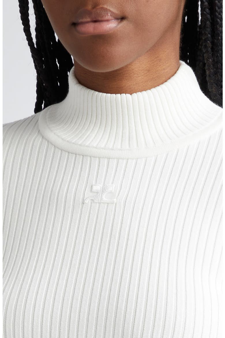 Mock Neck Rib Sweater, Alternate, color, HERITAGE WHITE