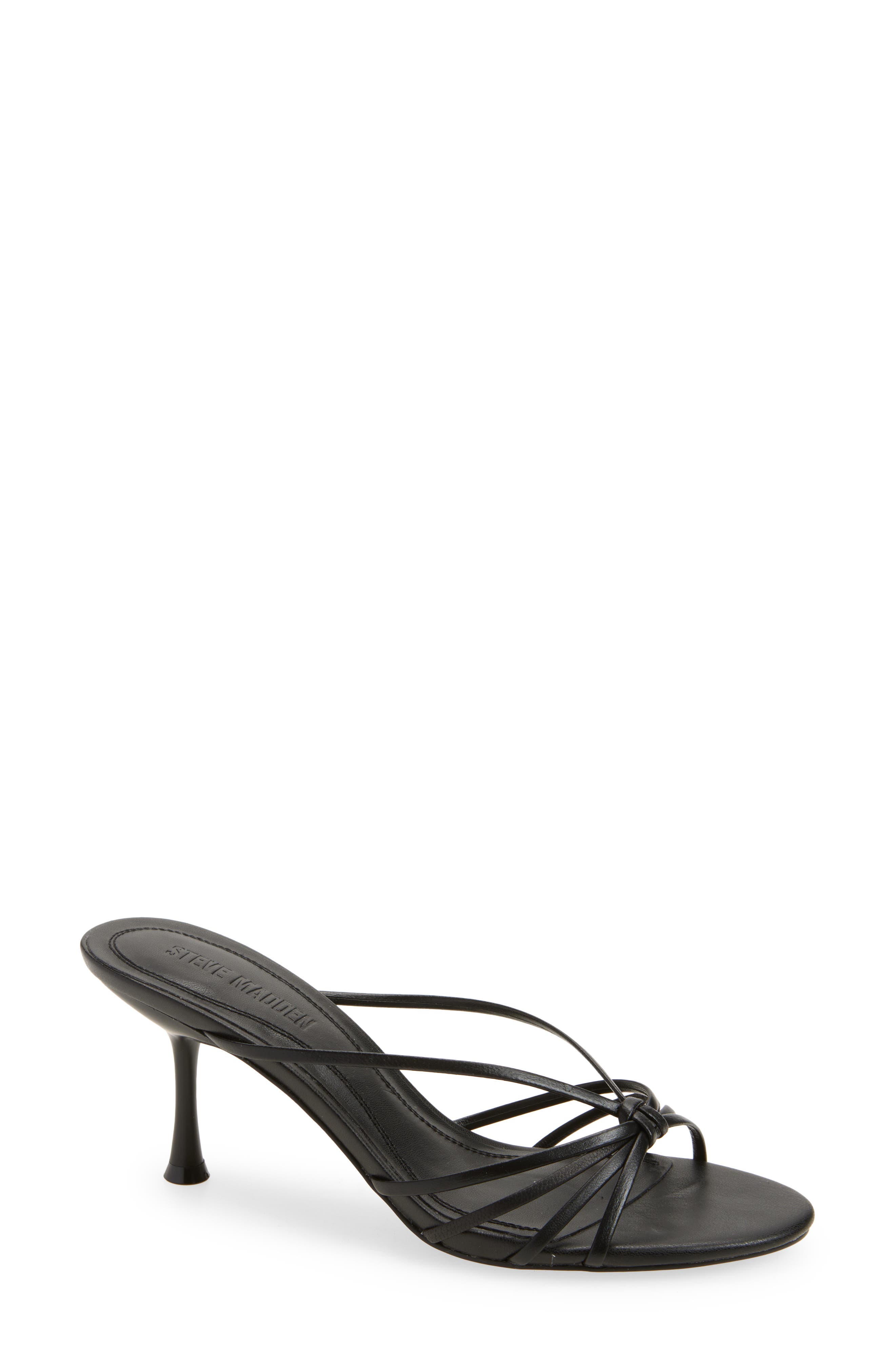 Steve Madden Edna Slide Sandal, Main, color, Black Leather