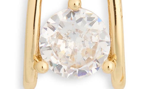 Nordstrom Rack Cubic Zirconia U-stud Earrings In Clear- Gold