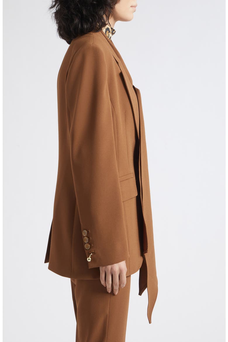 Peak Lapel Structured Blazer, Alternate, color, CAMEL