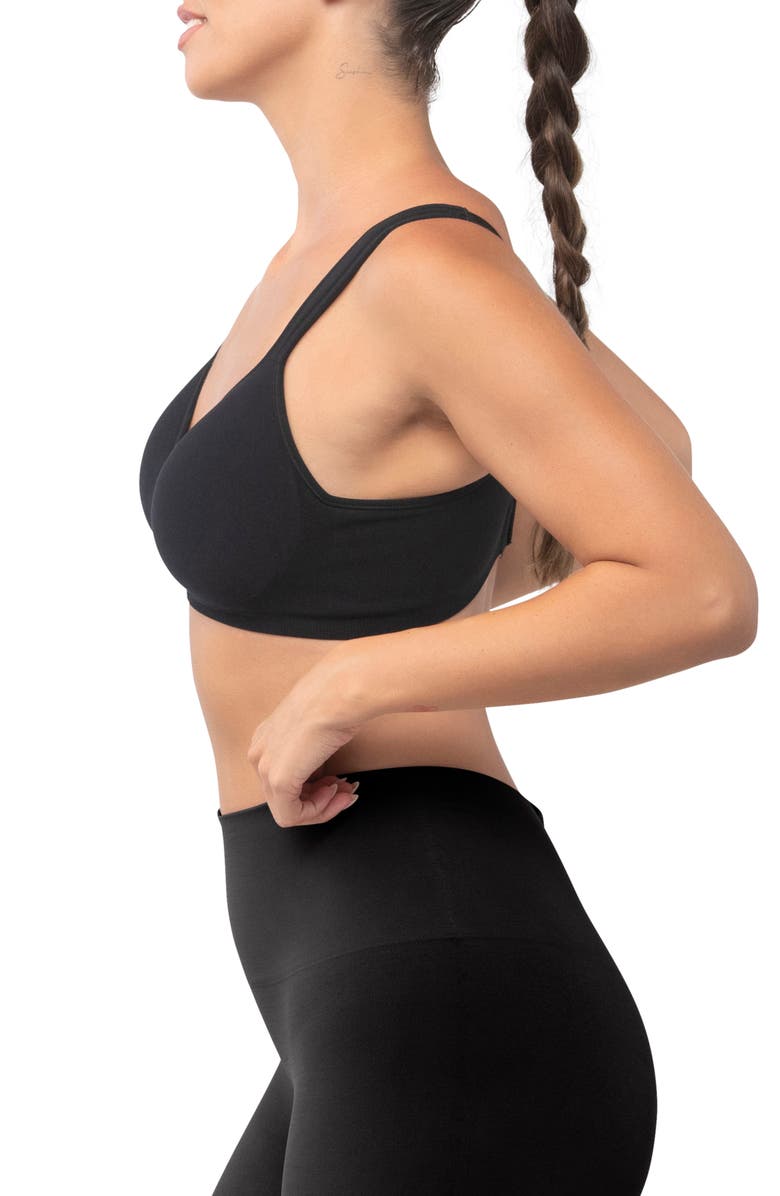 Underoutfit The Perfect Neckline Bra, Alternate, color, Black