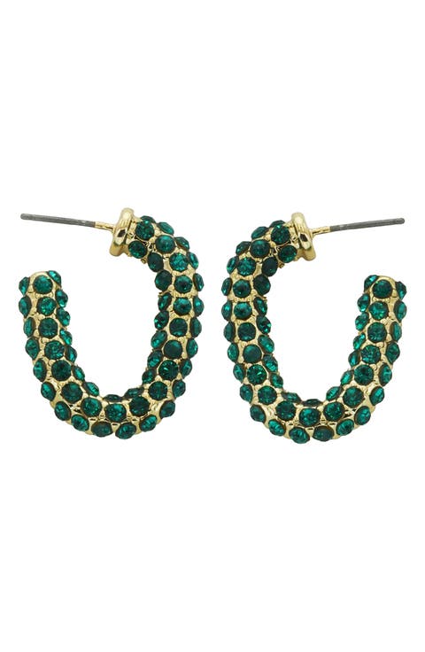 Crystal Hoop Earrings