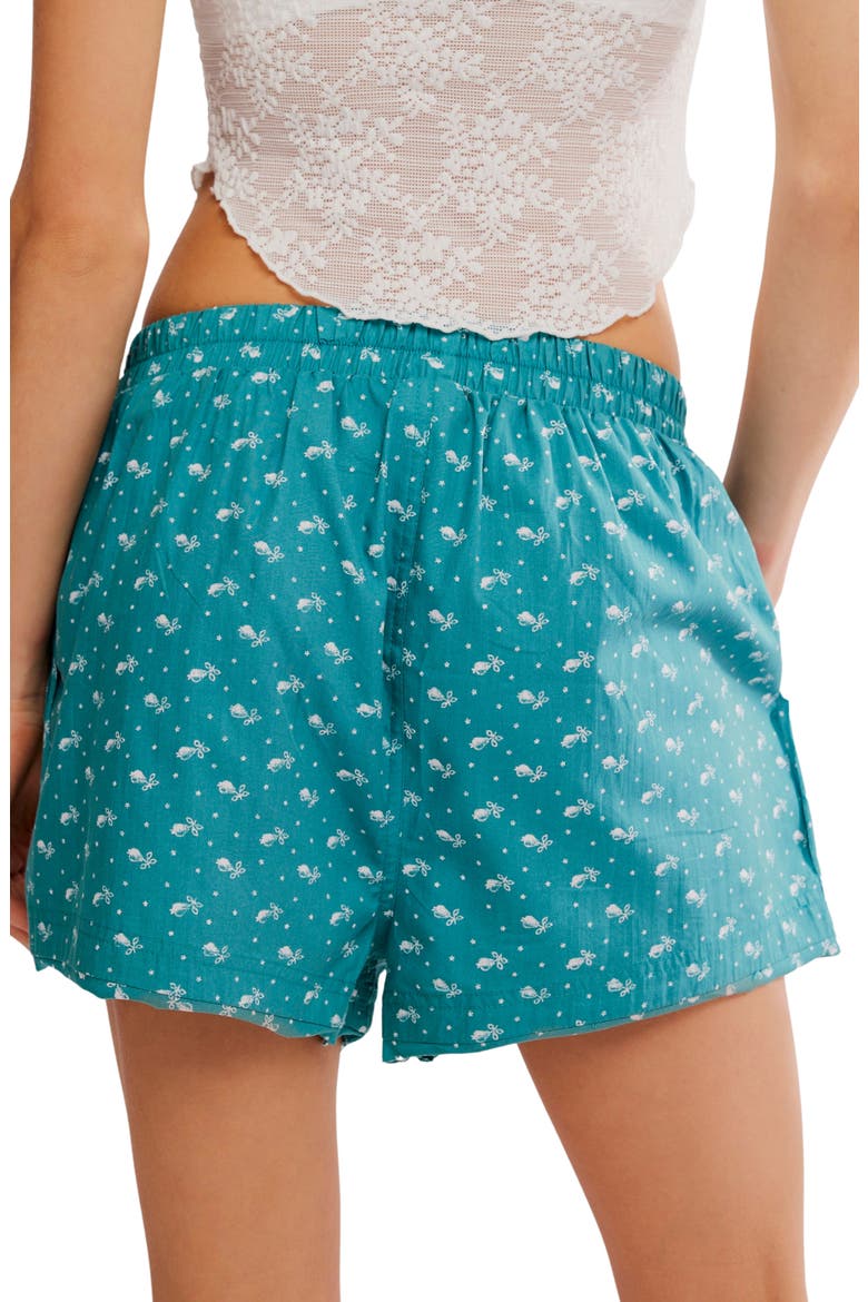 Intimately FP Day to Day Floral Boxer Shorts, Alternate, color, NORTH SEA COMBO