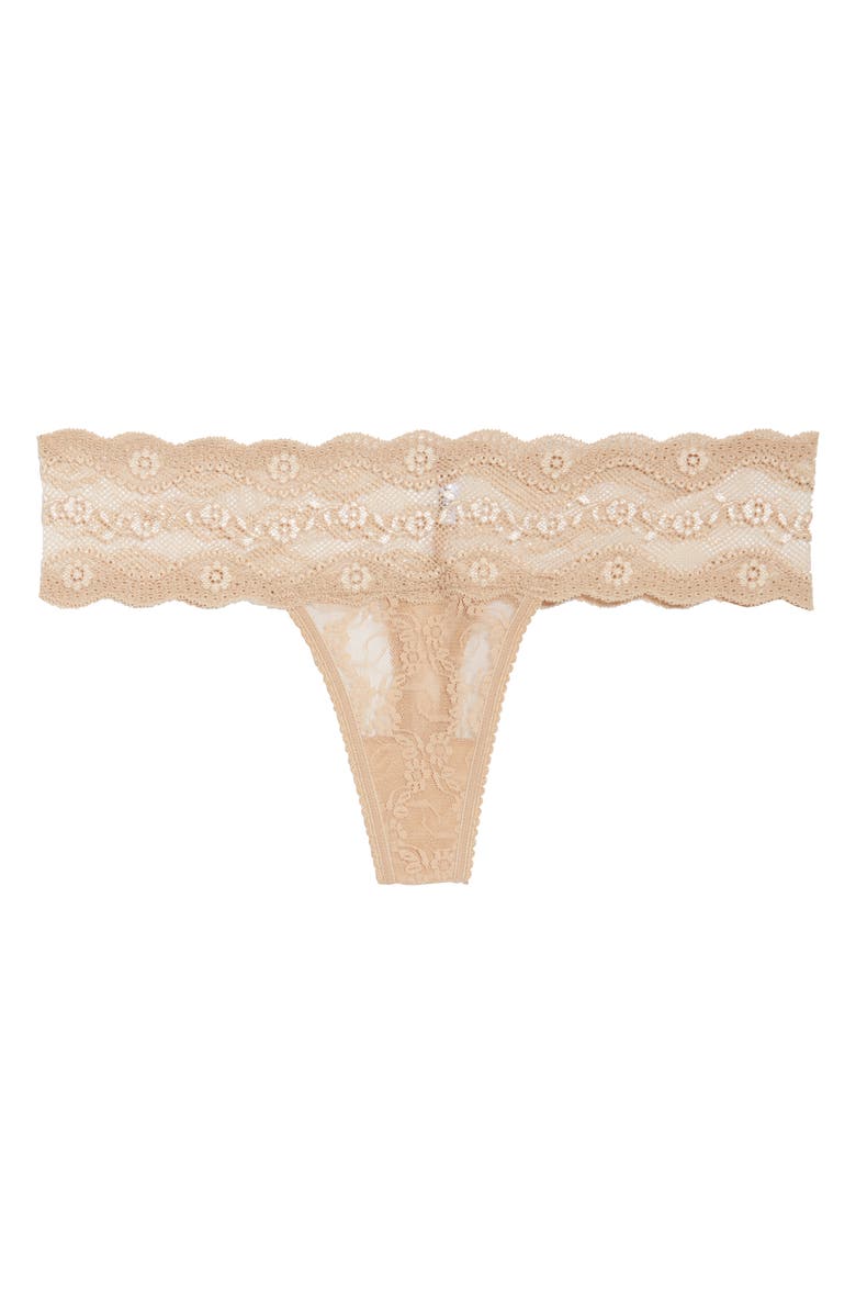 b.tempt'd by Wacoal 'Lace Kiss' Thong, Alternate, color, Au Natural