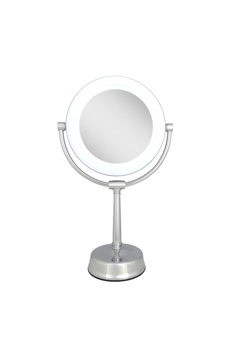 Zadro Lexington Lighted Makeup Mirror with 10X/1X Magnification, Main, color, Chrome