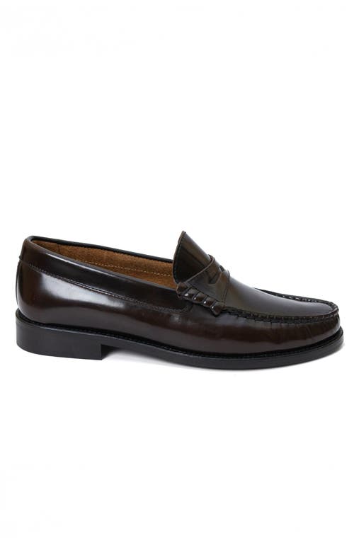 Menina Step Mila Leather Penny Loafer In Brown