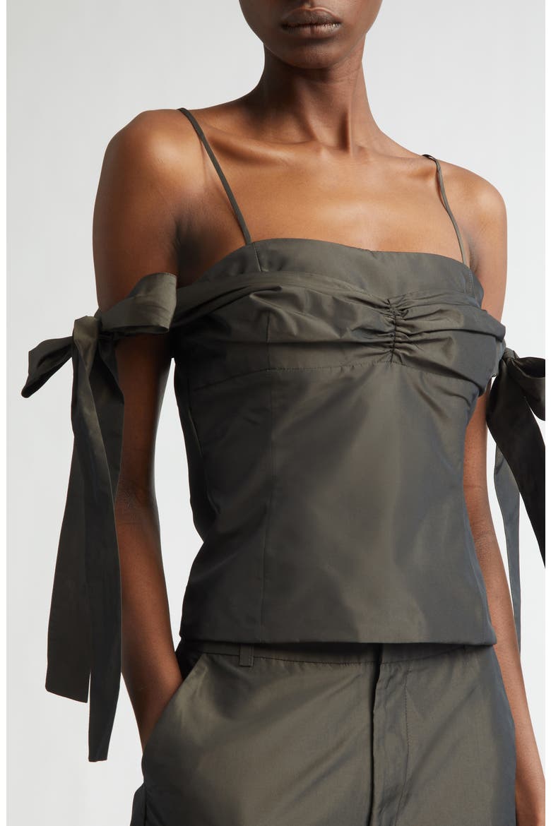 Palermo Duchesse Satin Top, Alternate, color, BROWN