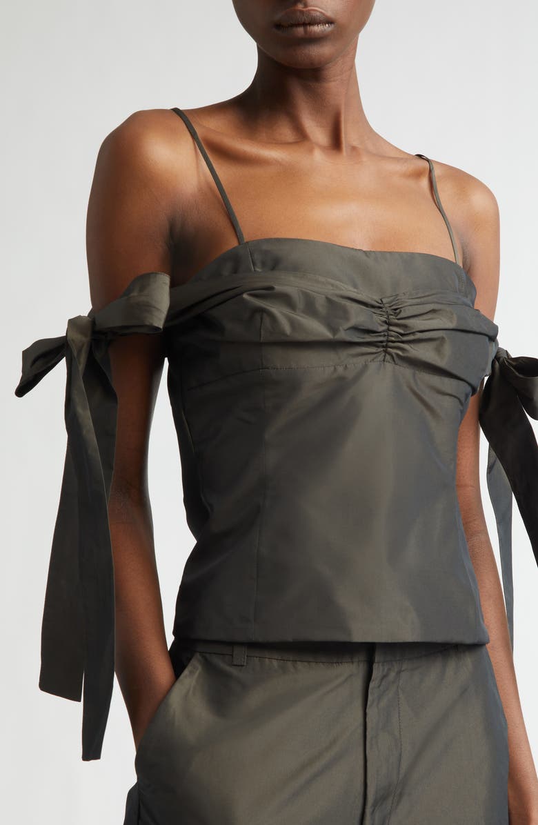 renaissance renaissance Palermo Duchesse Satin Top, Alternate, color, Brown