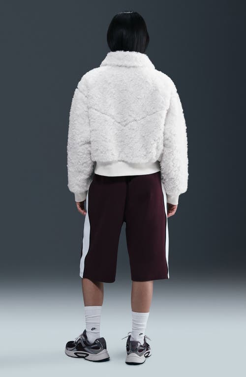 Nike Essential Faux Fur Bomber Jacket In Multi