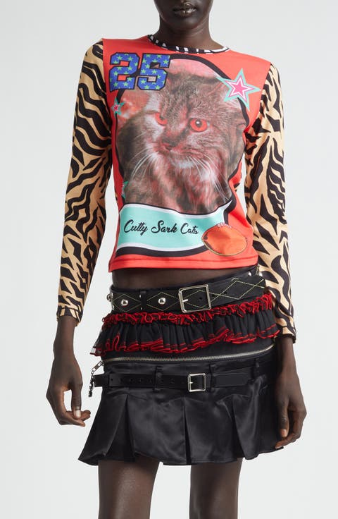 Cutty Sark Cats Fitted Jersey Graphic T-Shirt