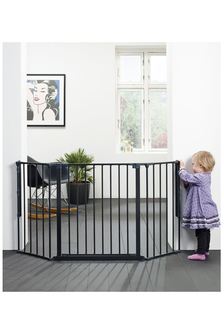 Flex Medium Metal Gate, Alternate, color, BLACK