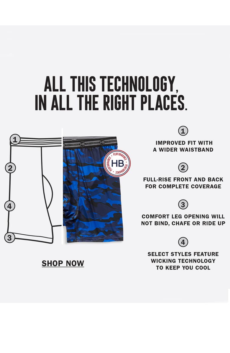 Harbor Bay by DXL Tech Stretch Solid Boxer Briefs, Alternate, color, Black