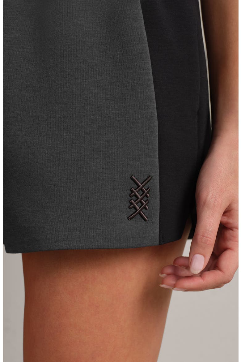 DreamGlow Colorblock Shorts, Alternate, color, PURE BLACK HEATHER