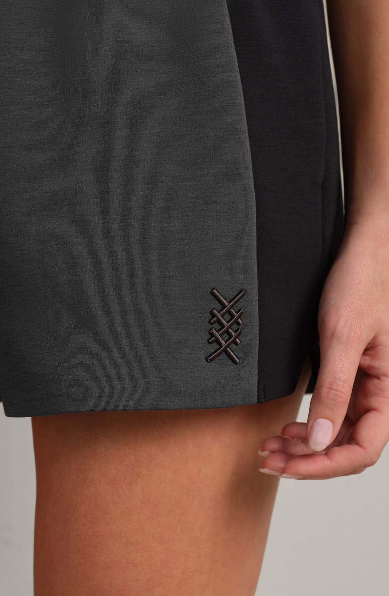 Rhone DreamGlow Colorblock Shorts, Alternate, color, Pure Black Heather