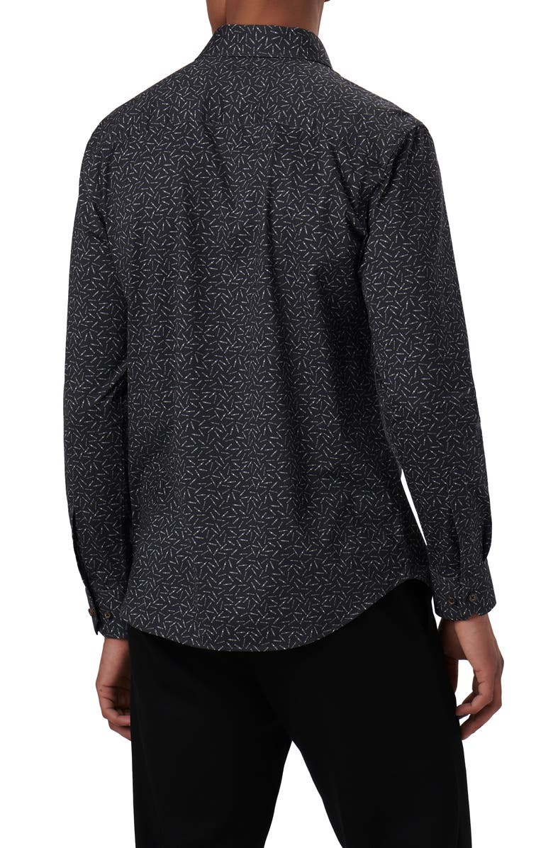 Bugatchi James OoohCotton<sup>®</sup> Cigar Print Button-Up Shirt, Alternate, color, 