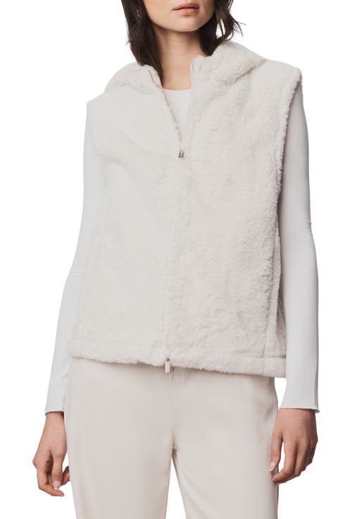 Lucia Hooded Faux Fur Vest