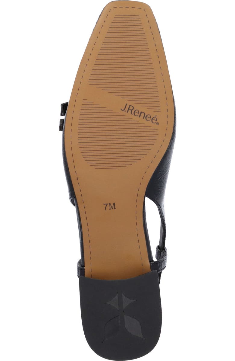 J. Reneé Jovana Lizard Embossed Slingback Pump, Alternate, color, Black