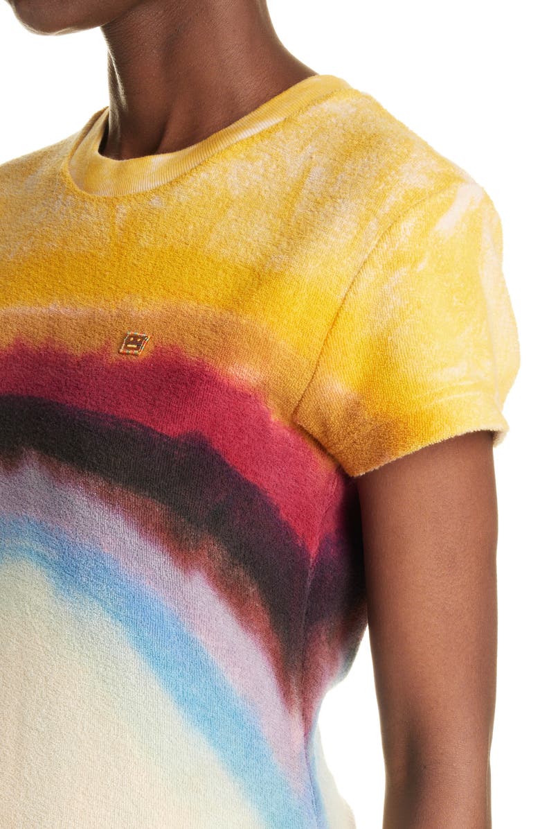 Acne Studios Unisex Emmbar Rainbow Organic Cotton Fleece T-Shirt, Alternate, color, 