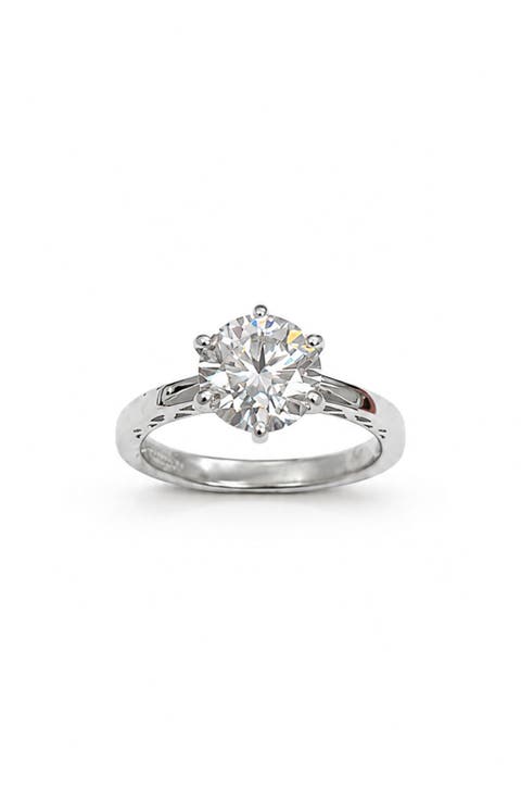 Sterling Silver 2ct. tw. Lab Created Moissanite Ring