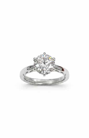 Sterling Silver 2ct. tw. Lab Created Moissanite Ring