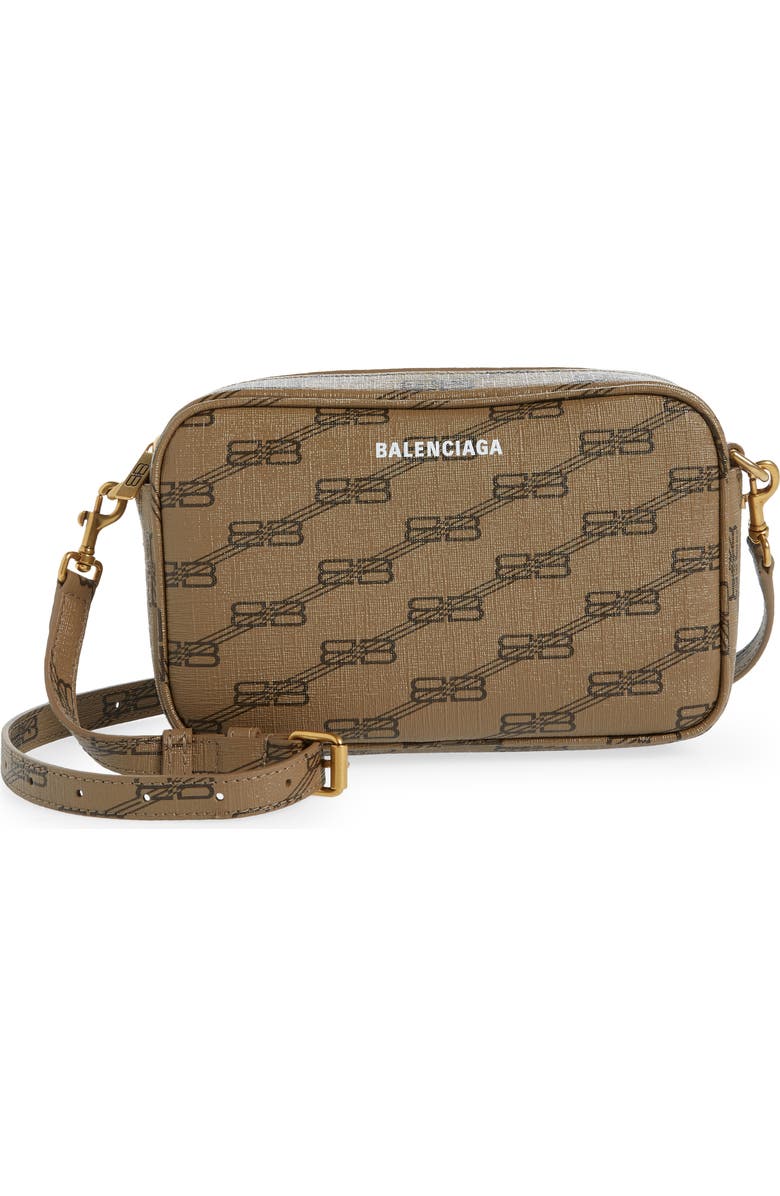 Balenciaga Small BB Monogram Coated Canvas Camera Bag, Main, color,