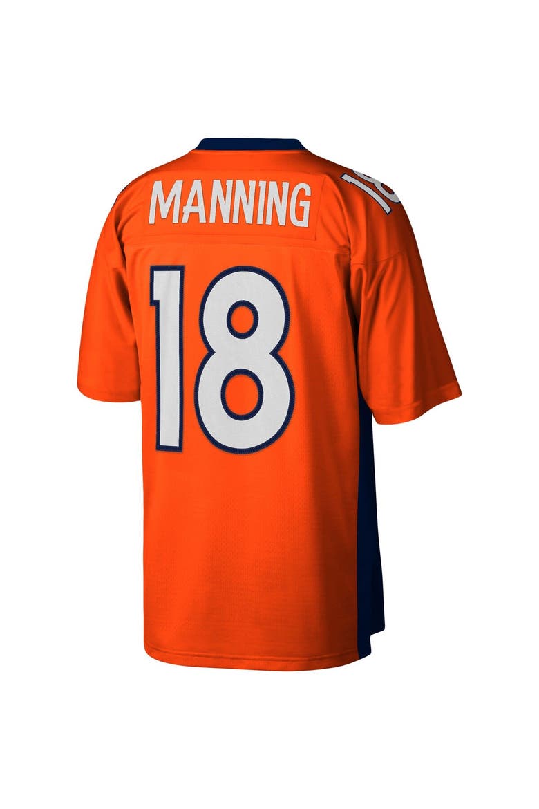 Men's Mitchell & Ness Peyton Manning Orange Denver Broncos Legacy Replica Jersey, Alternate, color, Orange