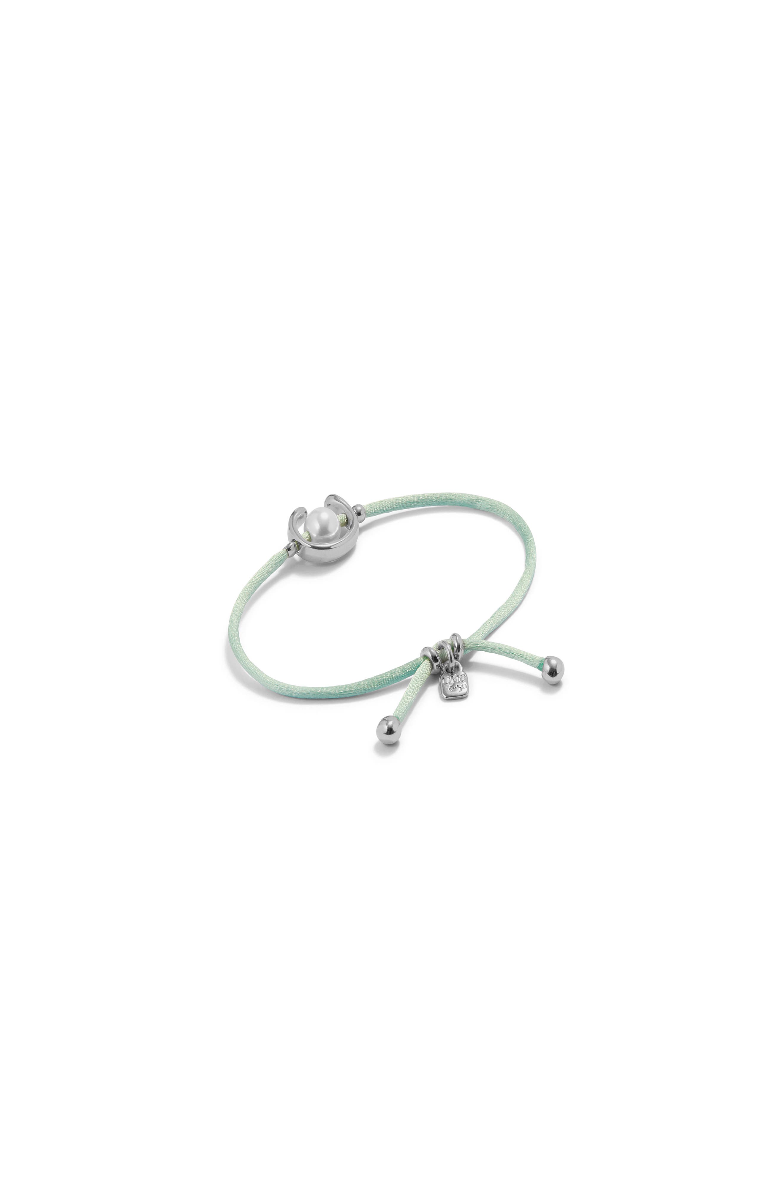 UNODE50 Blue Silk-style Thread Bracelet With Pearl Shell Detail (Women ...
