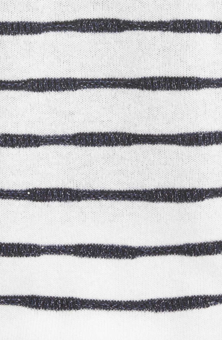 Lafayette 148 New York Stripe Cashmere Blend Sweater, Alternate, color,