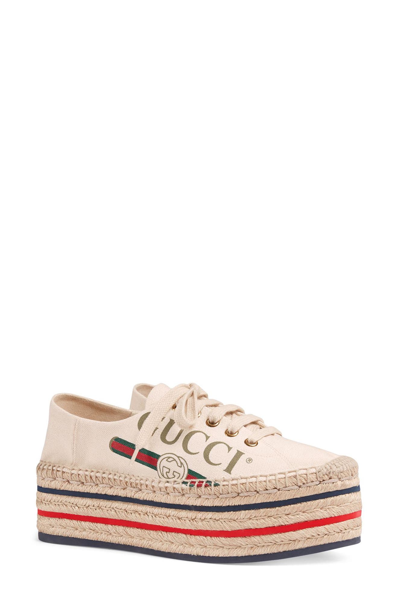 Gucci Lilibeth Convertible Logo Espadrille, Main, color, 