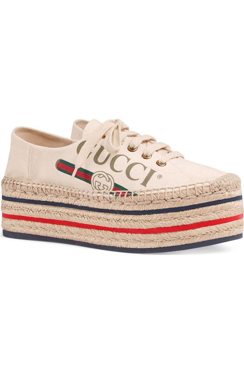 Gucci Lilibeth Convertible Logo Espadrille, Main, color,