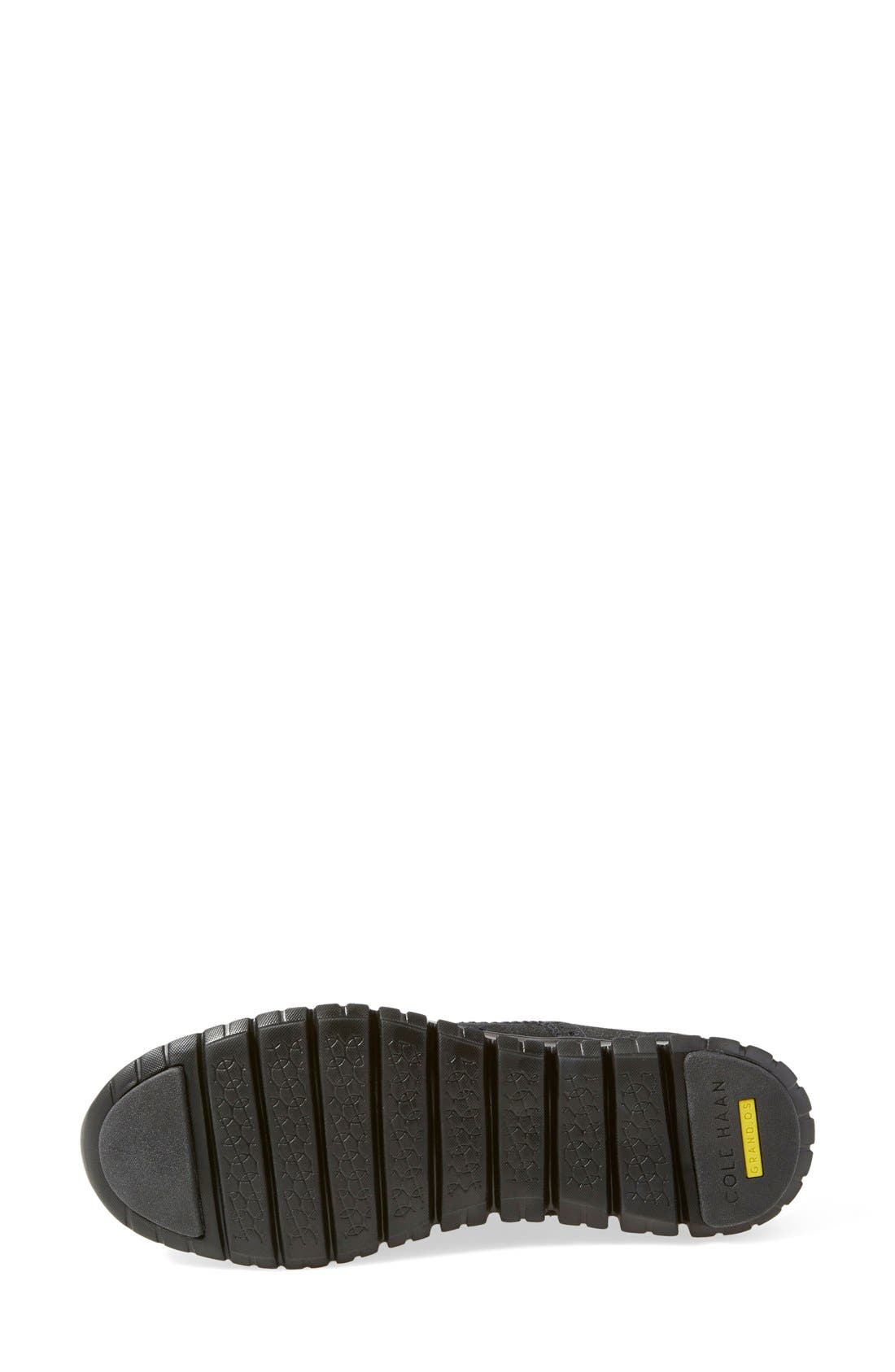'ZerøGrand' Perforated Oxford, Alternate, color, BLACK SUEDE