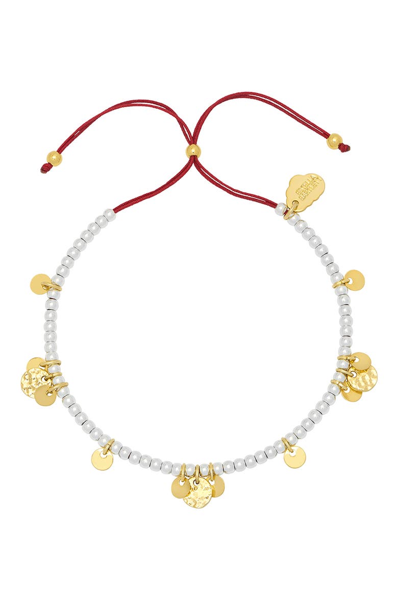 Coin Beaded Friendship Slider Bracelet, Alternate, color, GOLD AND SILVER