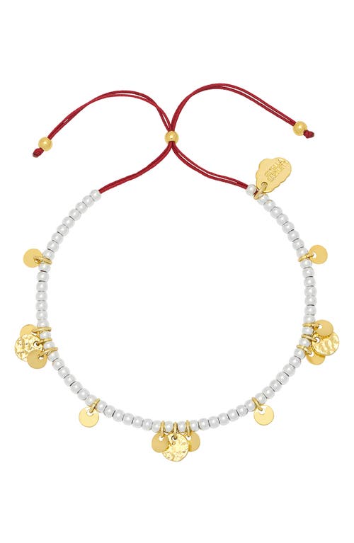 Estella Bartlett Coin Beaded Friendship Slider Bracelet In Multi