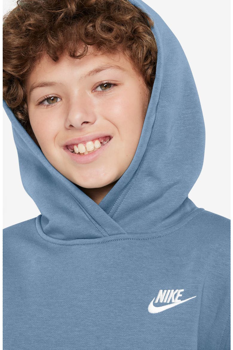Kids' Club Fleece Hoodie, Alternate, color, WORK BLUE/ WHITE