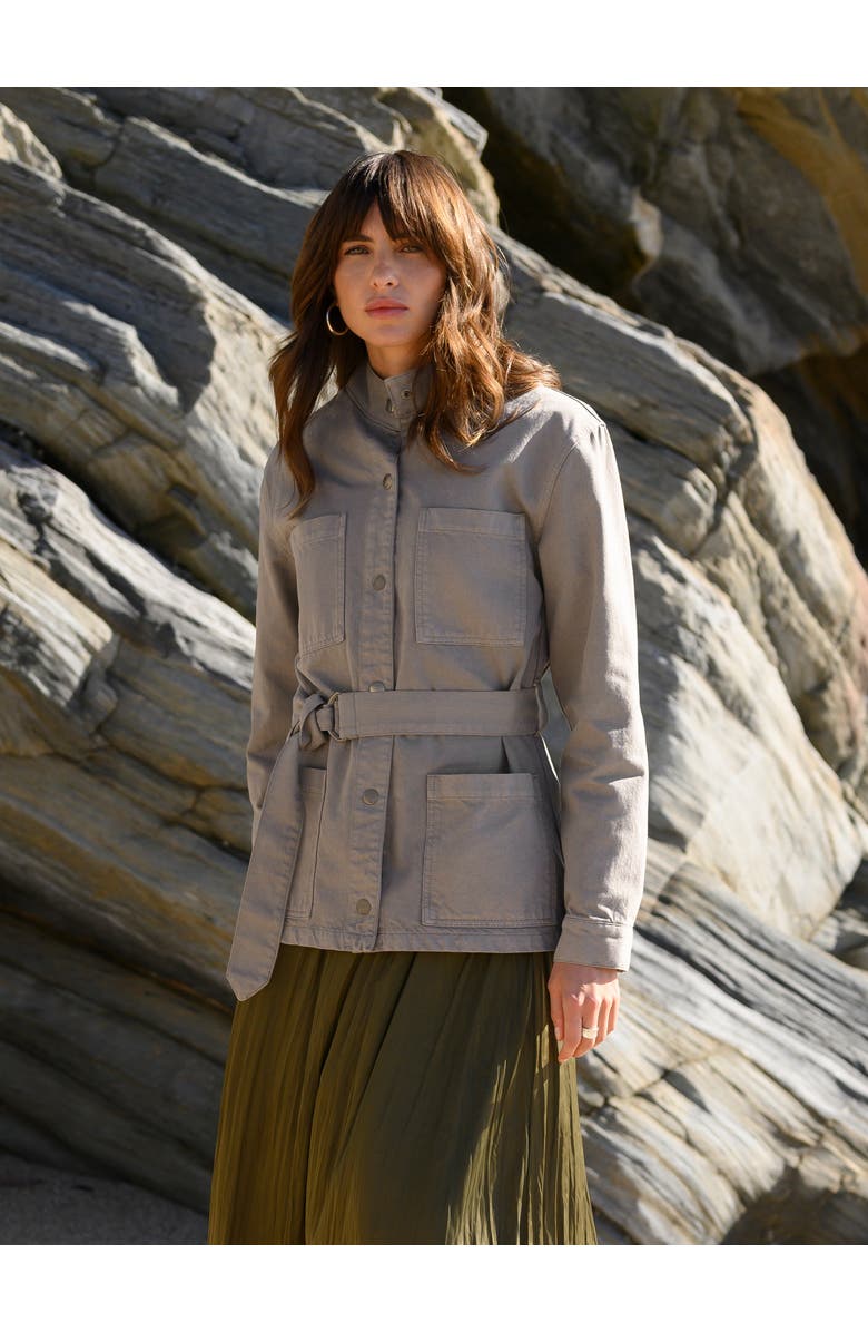 Celtic & Co. Canvas Safari Jacket, Alternate, color, Taupe