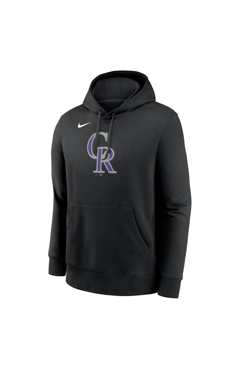 Nike Men's Nike Black Colorado Rockies Logo Club Fleece Pullover Hoodie, Alternate, color, Black