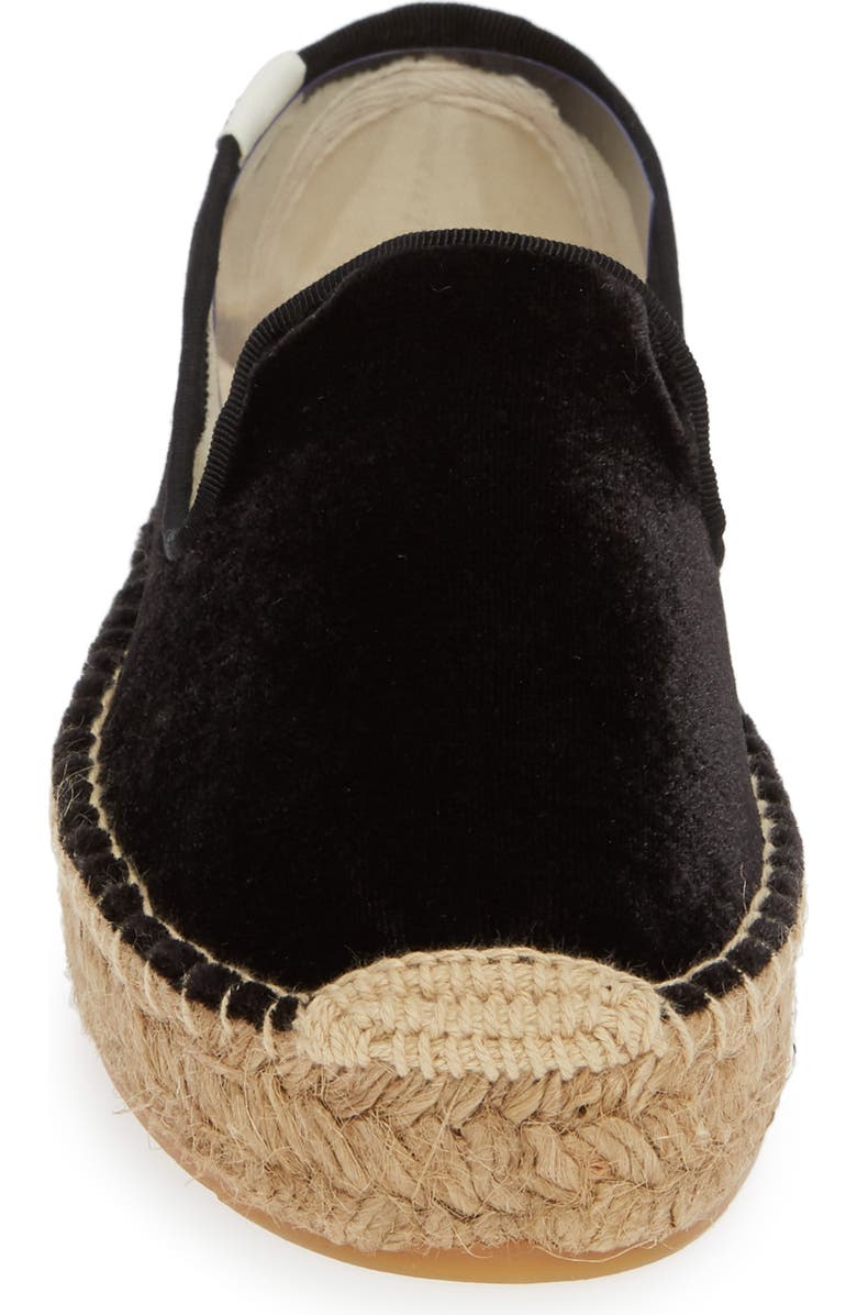Soludos Platform Smoking Slipper Espadrille, Alternate, color,