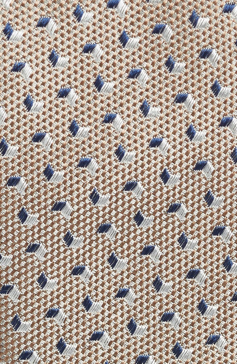 BOSS Geometric Pattern Silk Tie, Alternate, color, 