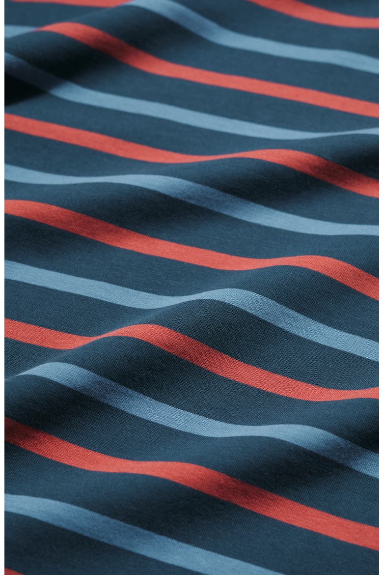 Sailor Stripe Long Sleeve Organic Cotton T-Shirt, Alternate, color, SEA STORM DUSTY COPPER