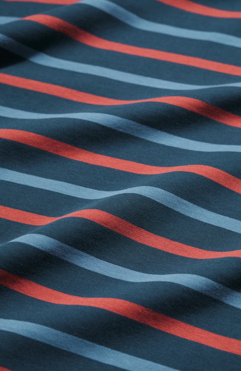 Seasalt Cornwall Sailor Stripe Long Sleeve Organic Cotton T-Shirt, Alternate, color, Sea Storm Dusty Copper