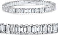 Bliss Diamond 16Ct Emerald Diamond Tennis Flexible Bangle Bracelet 14k Gold Lab Grown
