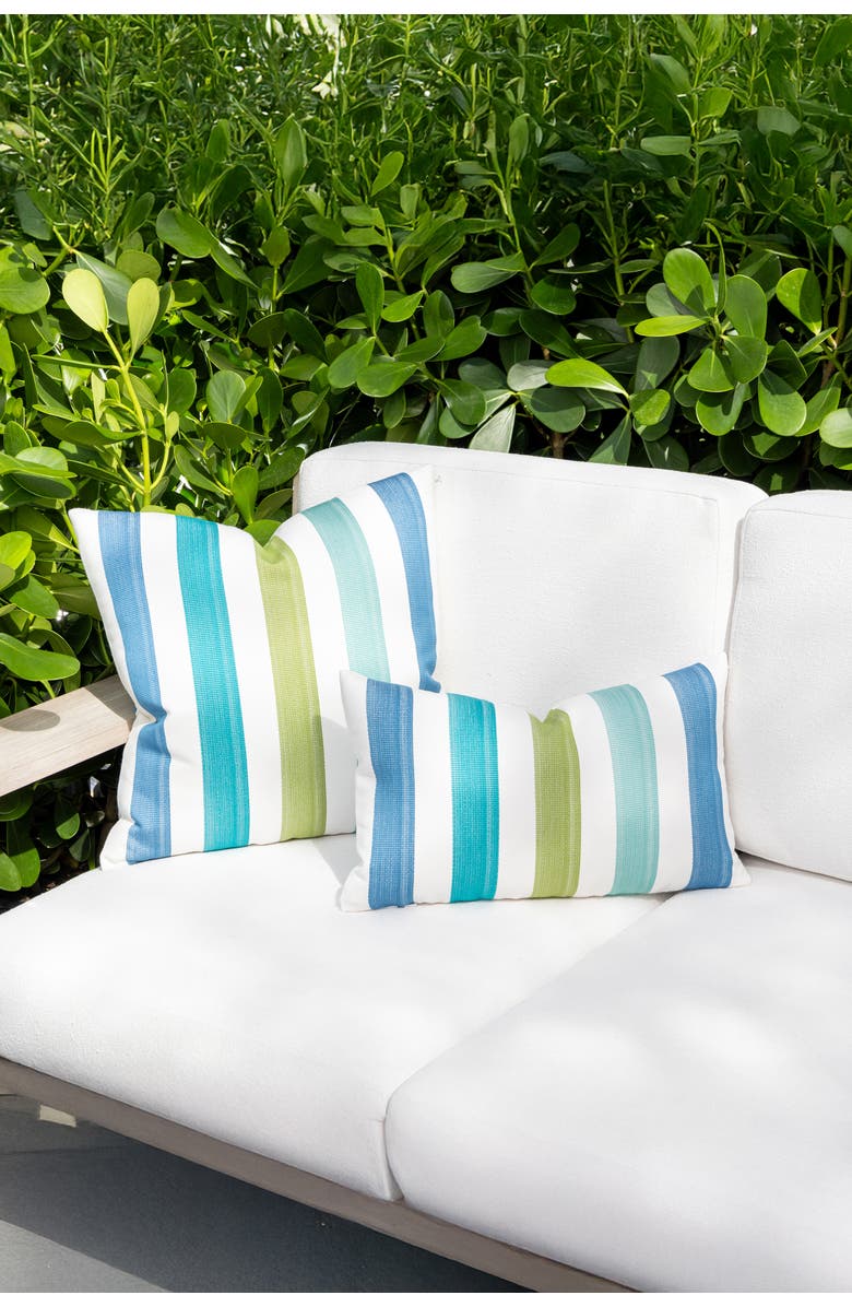 Elaine Smith Rhodes Stripe Indoor & Outdoor Woven Accent Pillow, Alternate, color, Multi