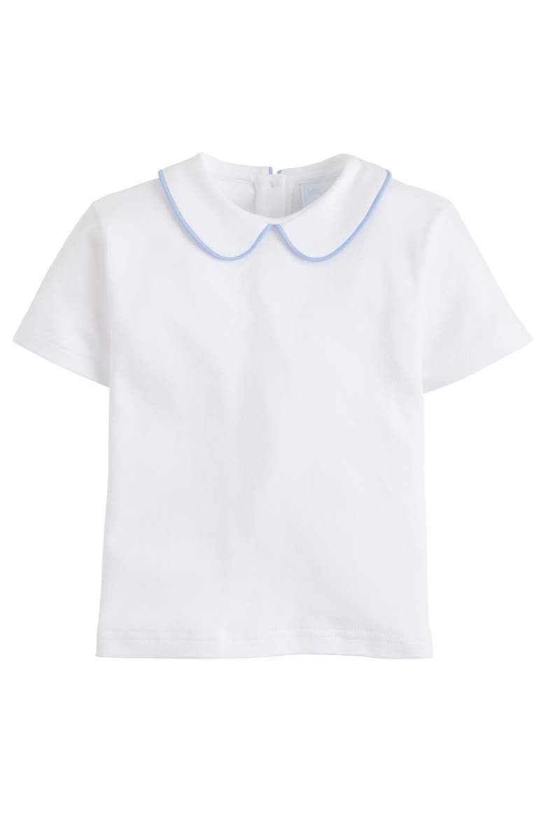 Kids' Piped Peter Pan Short Sleeve, Main, color, Light Blue