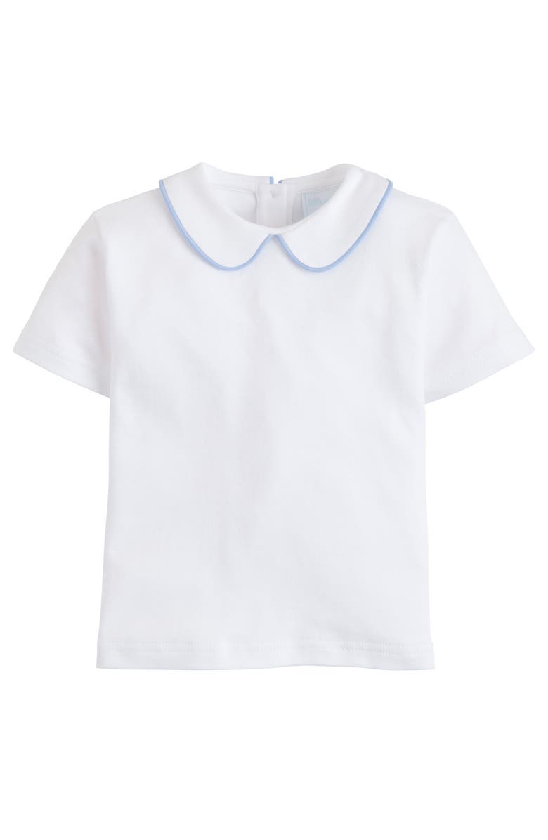 Little English Kids' Piped Peter Pan Short Sleeve, Main, color, Light Blue