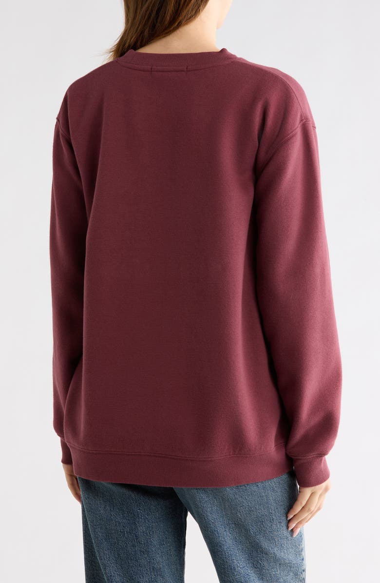 Vinyl Icons Teddy Bear Fleece Crewneck Sweatshirt, Alternate, color, 