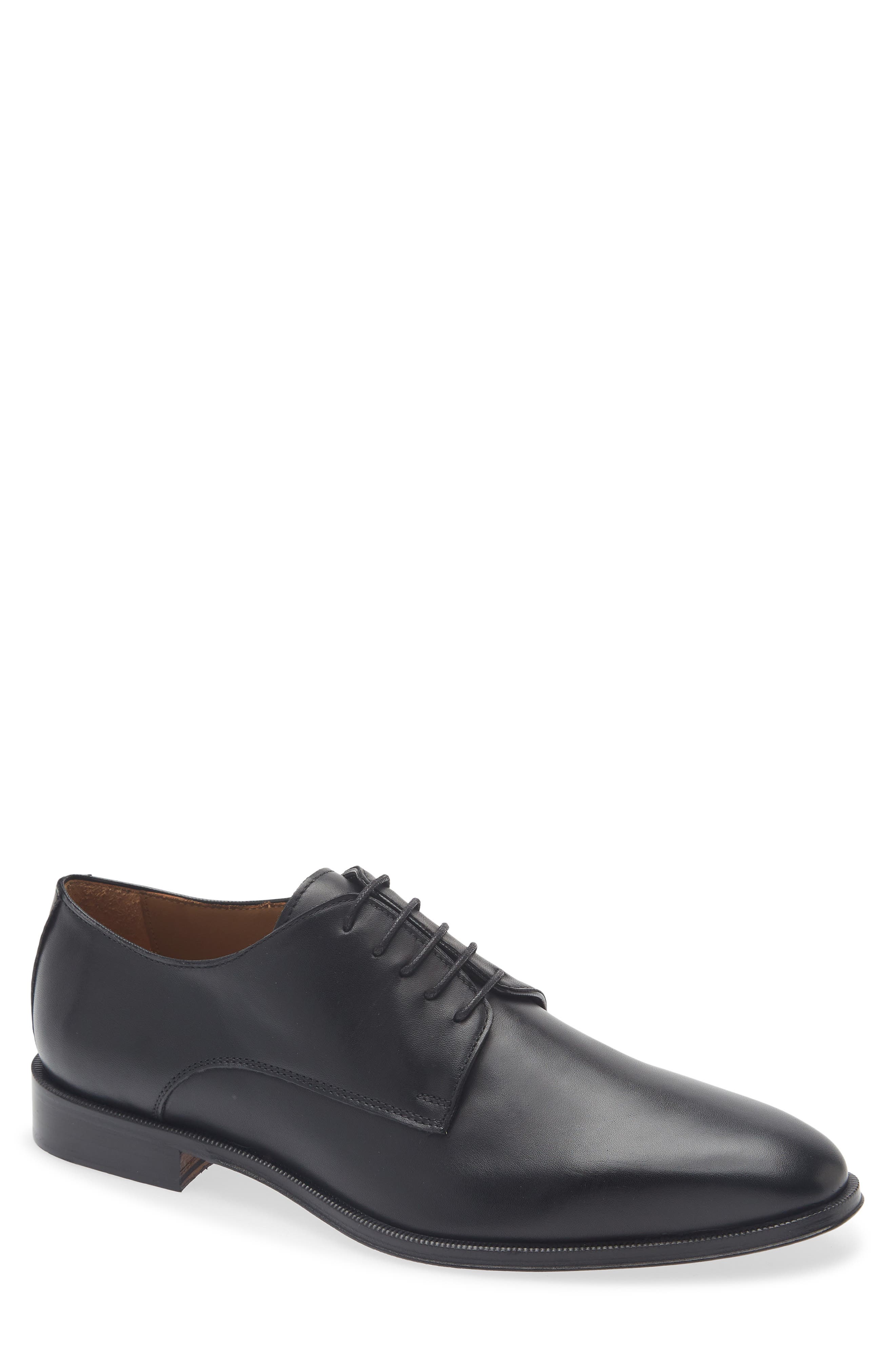 Natick Plain Toe Derby, Main, color, CRUST PAOLO BLACK