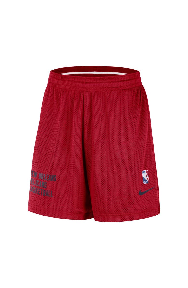 Nike Unisex Nike Red New Orleans Pelicans Warm Up Performance Practice Shorts, Alternate, color, 